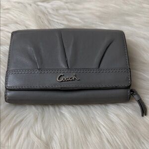 Coach Charcoal Leather Wallet